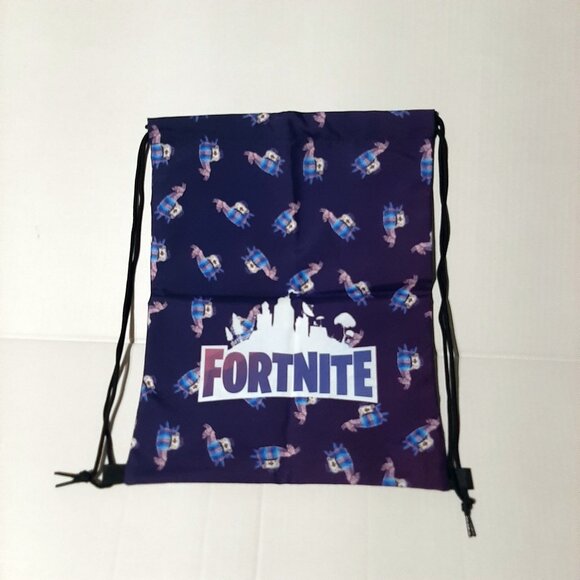 Fortnite backpack Llama purple drawstring carrysack epic games school bag new - Picture 1 of 4